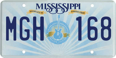 MS license plate MGH168