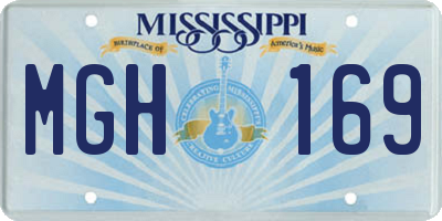 MS license plate MGH169