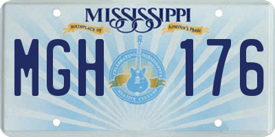 MS license plate MGH176