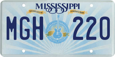 MS license plate MGH220