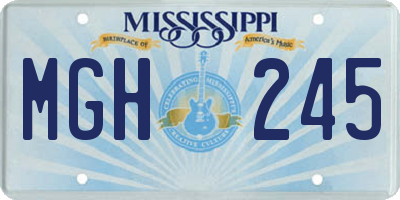 MS license plate MGH245