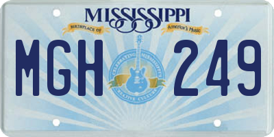 MS license plate MGH249
