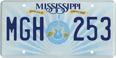 MS license plate MGH253