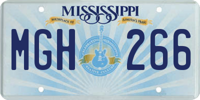 MS license plate MGH266