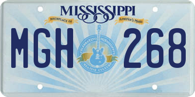 MS license plate MGH268