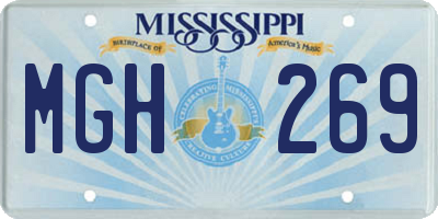 MS license plate MGH269