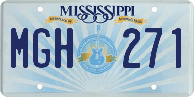 MS license plate MGH271