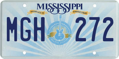 MS license plate MGH272