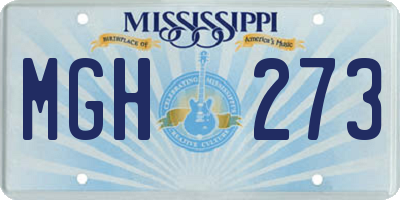 MS license plate MGH273