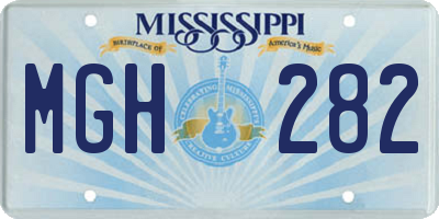 MS license plate MGH282