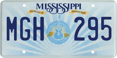 MS license plate MGH295