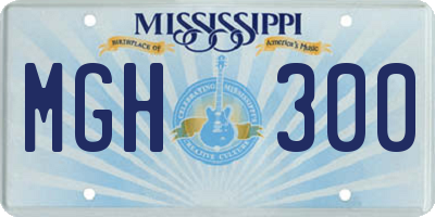 MS license plate MGH300