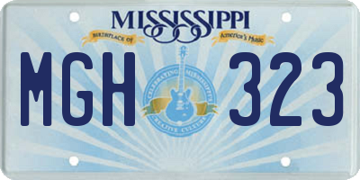MS license plate MGH323