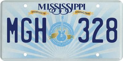MS license plate MGH328