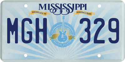 MS license plate MGH329