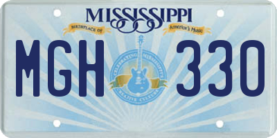 MS license plate MGH330