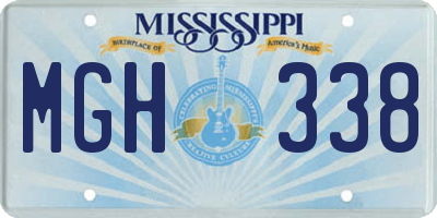 MS license plate MGH338