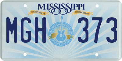 MS license plate MGH373