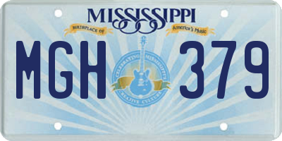 MS license plate MGH379