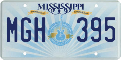MS license plate MGH395