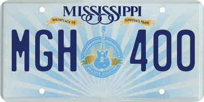 MS license plate MGH400
