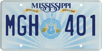 MS license plate MGH401