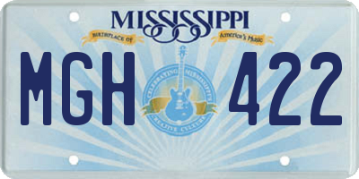 MS license plate MGH422
