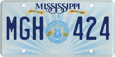 MS license plate MGH424