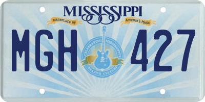 MS license plate MGH427