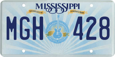 MS license plate MGH428