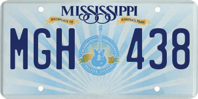 MS license plate MGH438