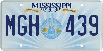 MS license plate MGH439
