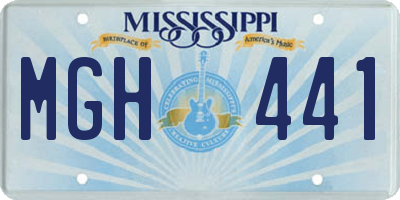 MS license plate MGH441