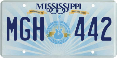 MS license plate MGH442