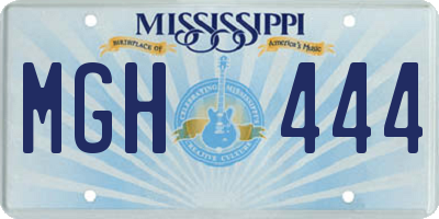 MS license plate MGH444