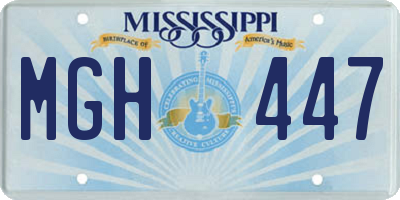 MS license plate MGH447