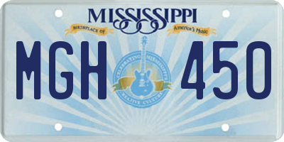 MS license plate MGH450