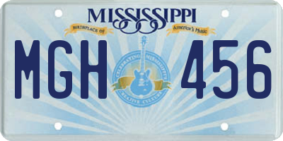 MS license plate MGH456