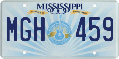 MS license plate MGH459