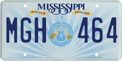 MS license plate MGH464