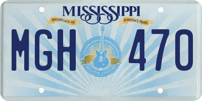 MS license plate MGH470
