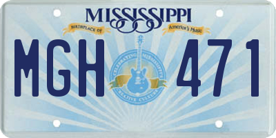 MS license plate MGH471