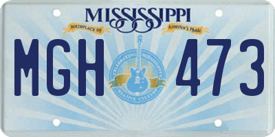 MS license plate MGH473