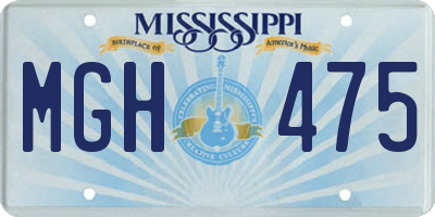 MS license plate MGH475