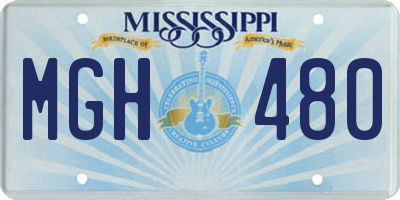 MS license plate MGH480
