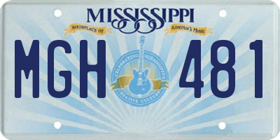 MS license plate MGH481