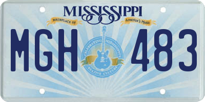 MS license plate MGH483