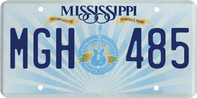 MS license plate MGH485