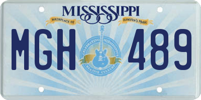MS license plate MGH489