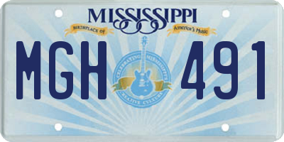 MS license plate MGH491